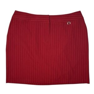 Y2K Red Pinstripe Mini Skirt